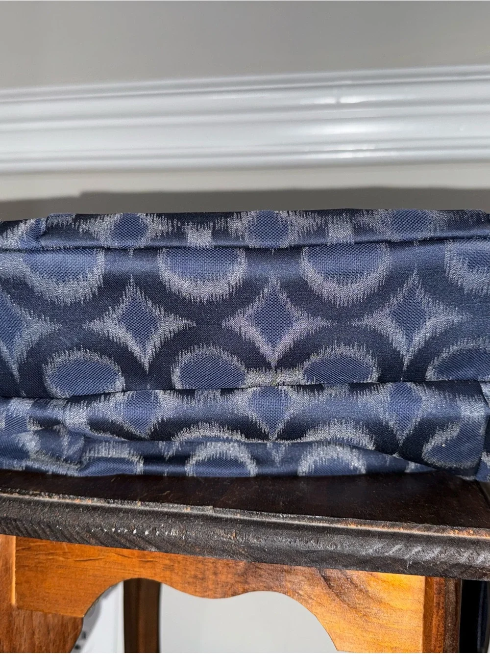 Coach Navy Signature Jacquard Shoulder Bag
